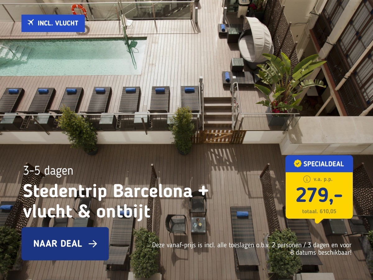 Stedentrip Barcelona + vlucht & ontbijt