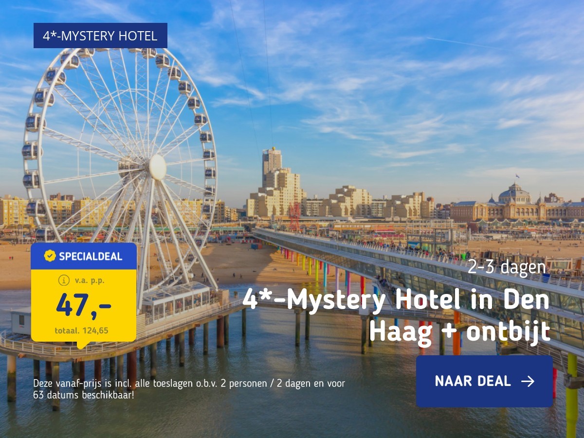 4*-Mystery Hotel in Den Haag + ontbijt