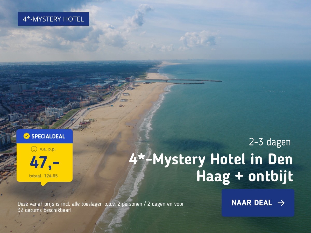 4*-Mystery Hotel in Den Haag + ontbijt