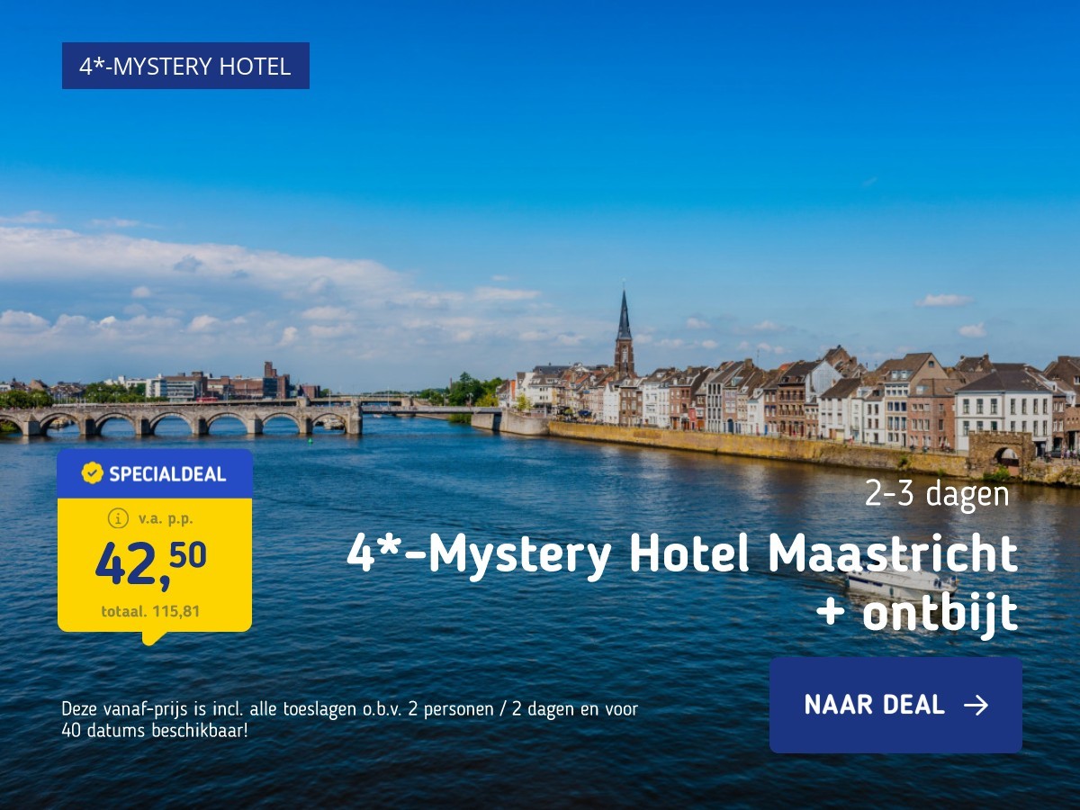 4*-Mystery Hotel Maastricht + ontbijt