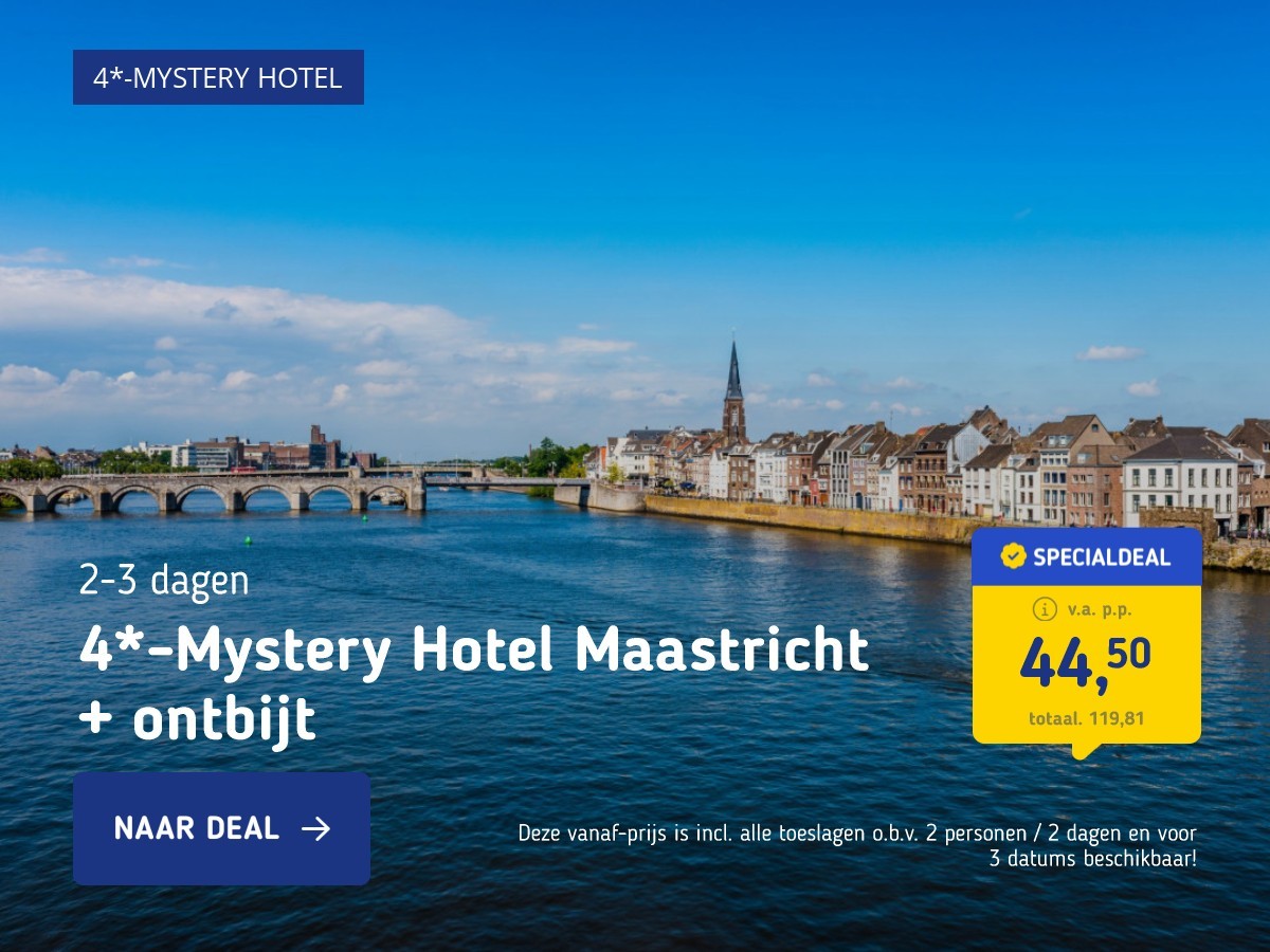 4*-Mystery Hotel Maastricht + ontbijt