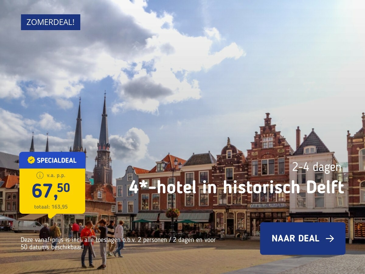 4*-hotel in historisch Delft