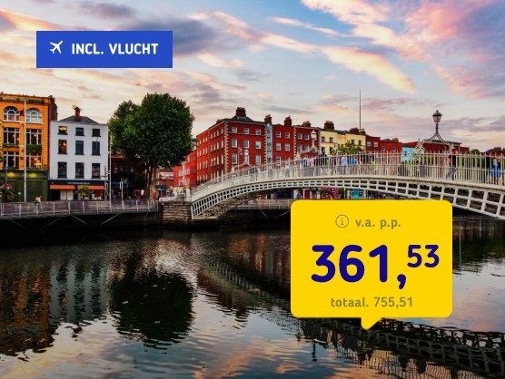 Stedentrip Dublin + vlucht