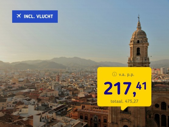 4*-hotel in Malaga + vlucht & ontbijt