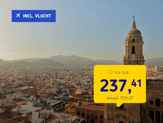 4*-hotel in Malaga + vlucht & ontbijt