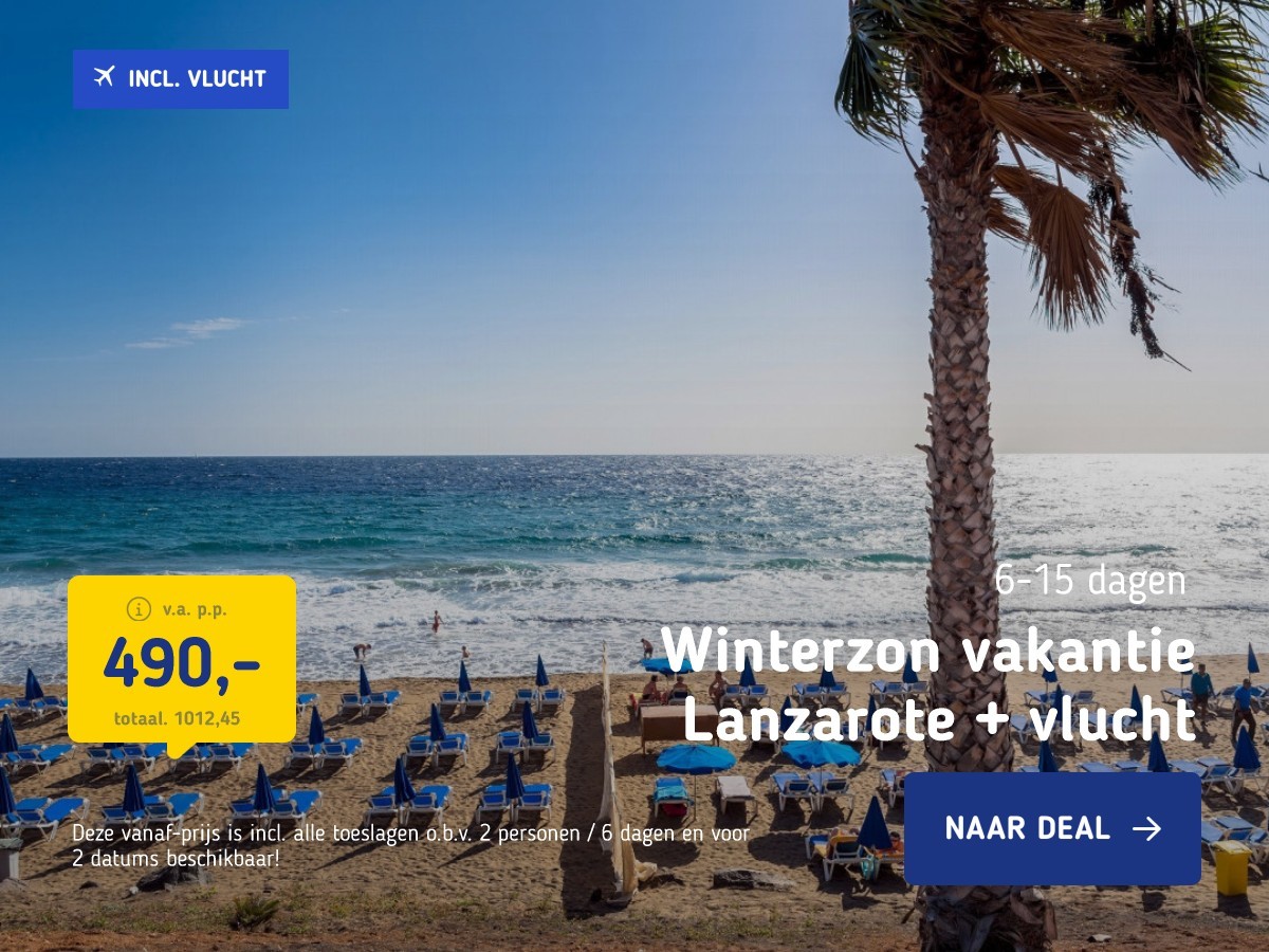 Winterzon vakantie Lanzarote + vlucht