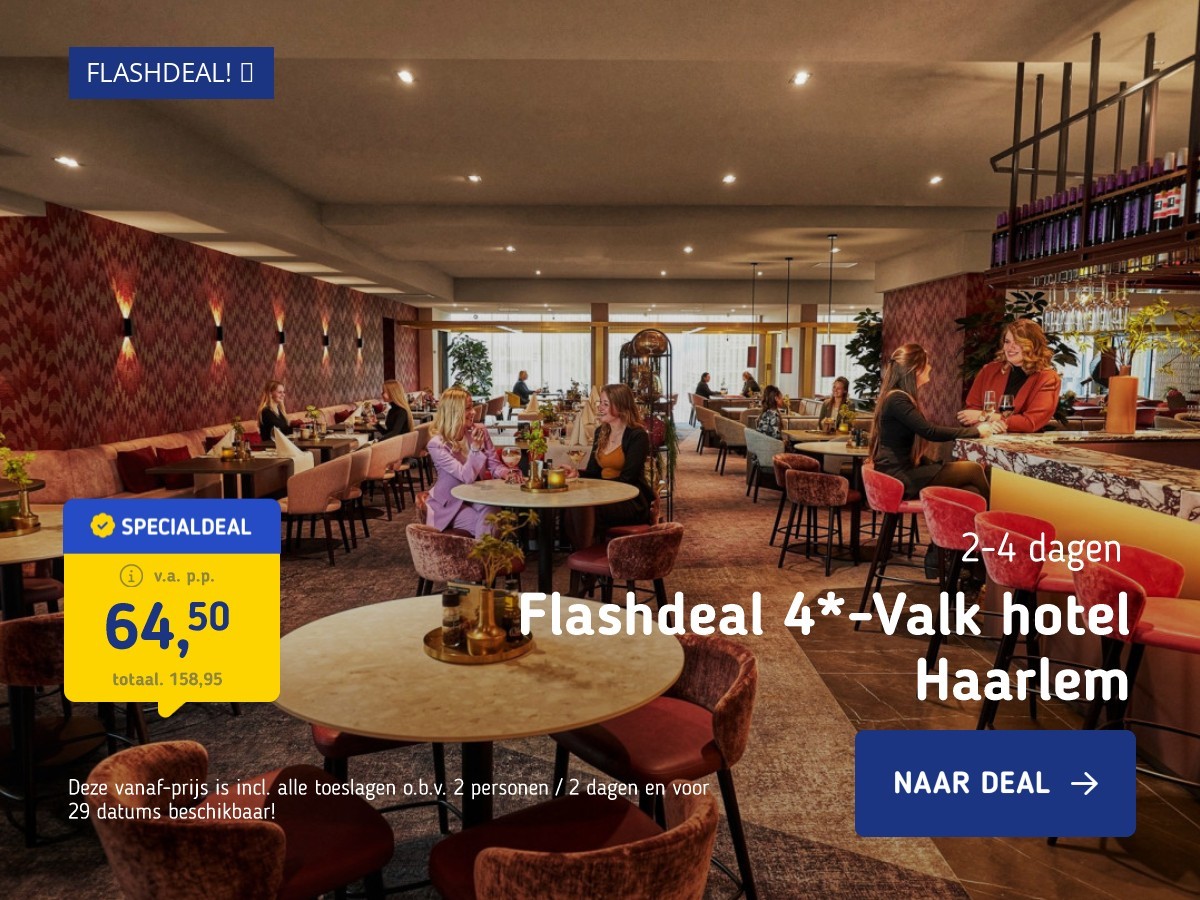 Flashdeal 4*-Valk hotel Haarlem