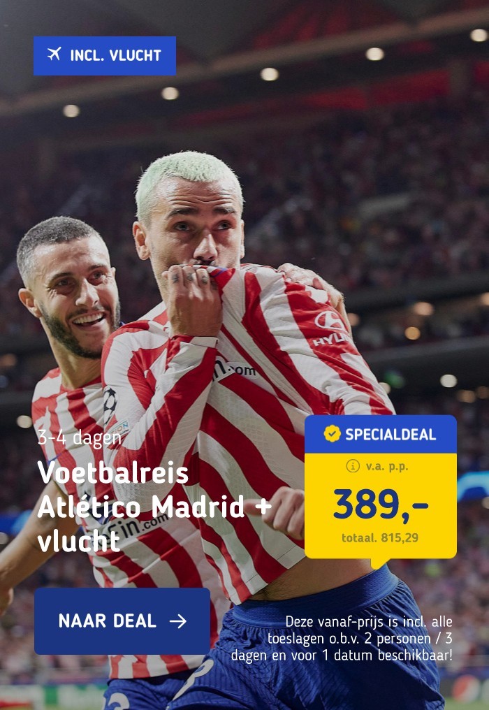 Voetbalreis Atlético Madrid + vlucht