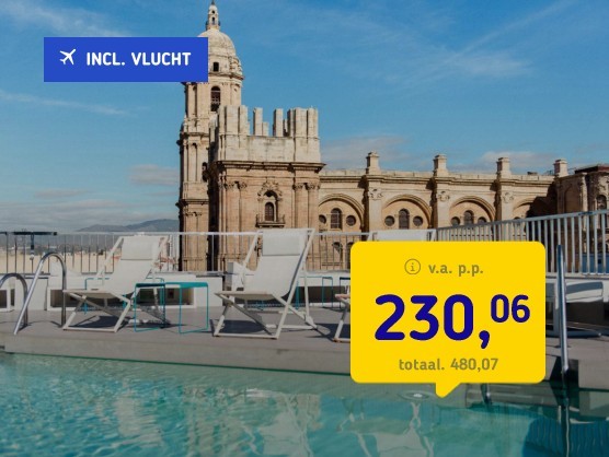 4*-hotel in Málaga + vlucht & ontbijt