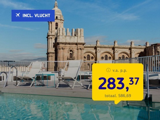 4*-hotel in Málaga + vlucht & ontbijt