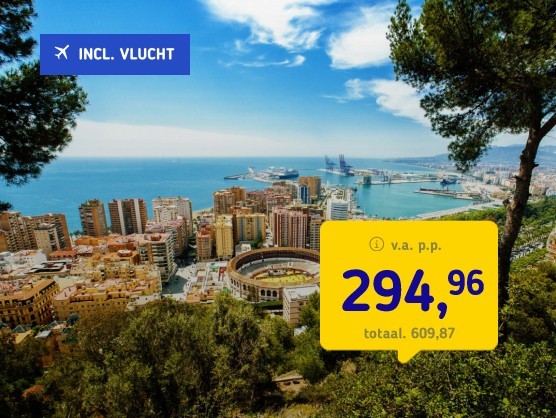 4*-hotel in Málaga + vlucht & ontbijt