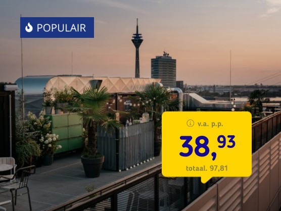 4*-hotel Düsseldorf + hoogste rooftopbar