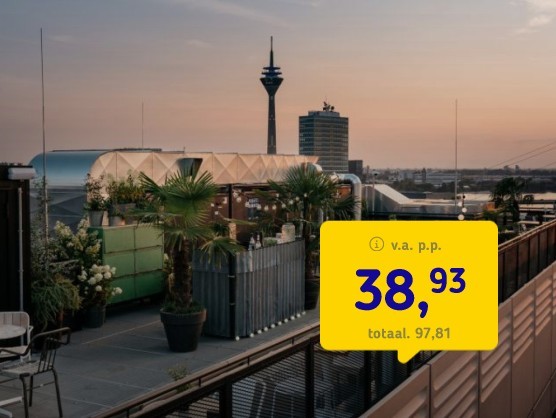 4*-hotel Düsseldorf + hoogste rooftopbar