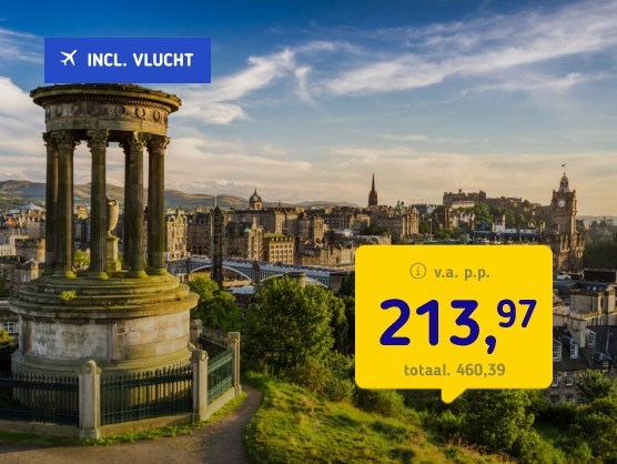 3/4/5/6 dgn Edinburgh incl. vlucht