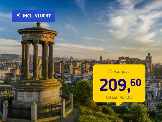 Stedentrip naar Edinburgh incl. vlucht