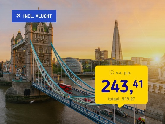 4*-Stedentrip Londen + vlucht