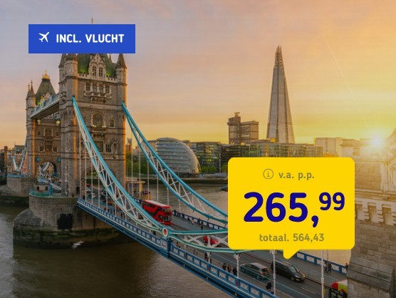 4*-Stedentrip Londen + vlucht