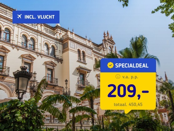 4*-Stedentrip Sevilla + vlucht & ontbijt