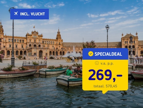 4*-Stedentrip Sevilla + vlucht & ontbijt