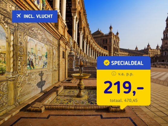 4*-Stedentrip Sevilla + vlucht & ontbijt