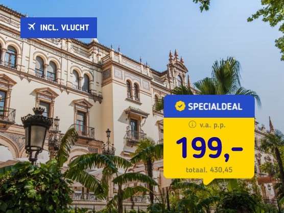 4*-Stedentrip Sevilla + vlucht & ontbijt