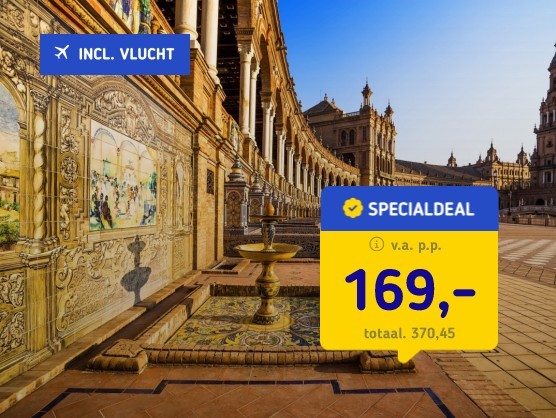 4*-Stedentrip Sevilla + vlucht & ontbijt