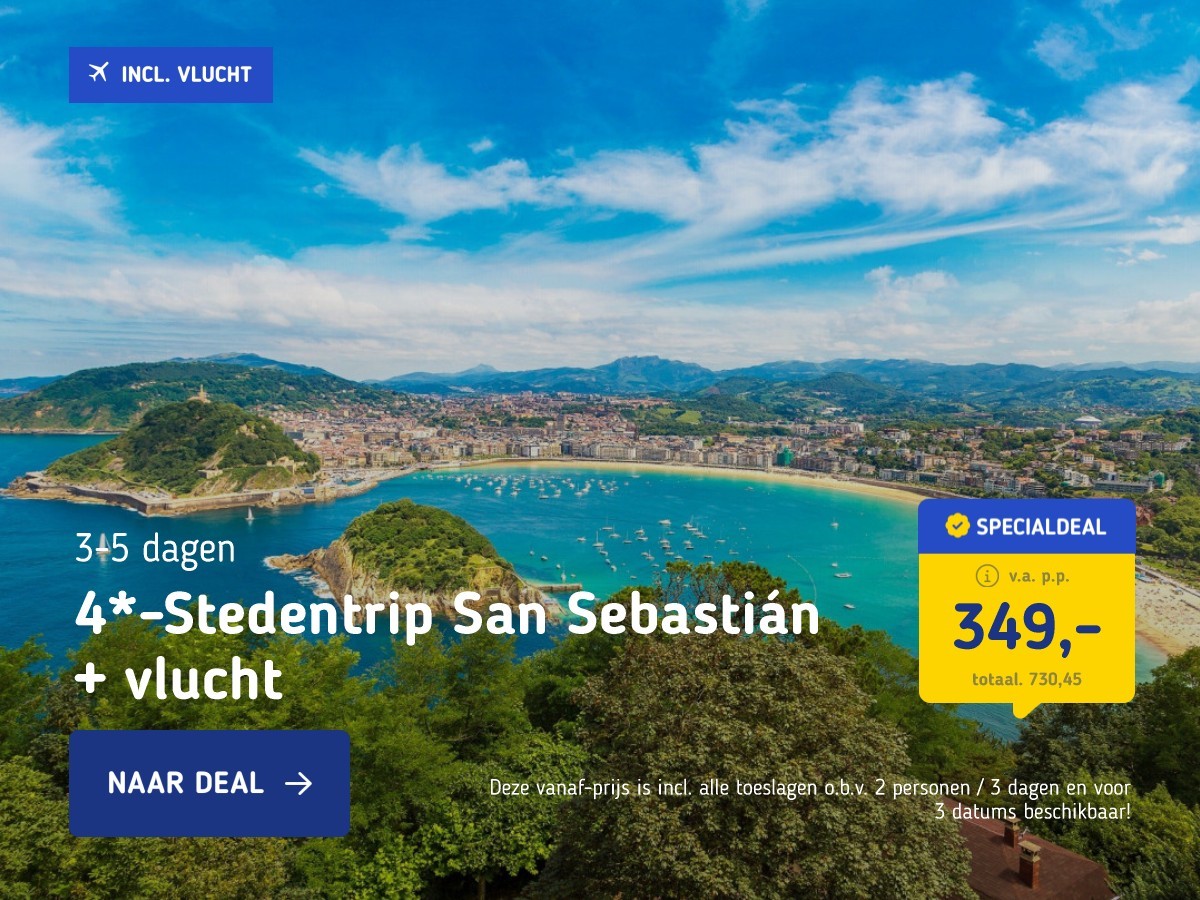 4*-Stedentrip San Sebastián + vlucht