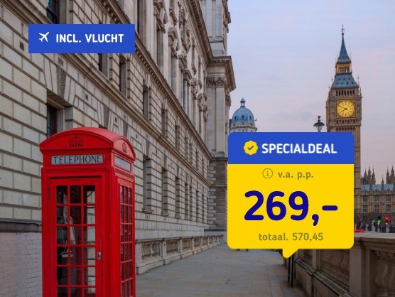 4*-stedentrip Londen + vlucht & ontbijt