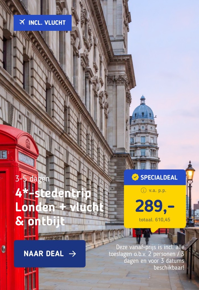 4*-stedentrip Londen + vlucht & ontbijt