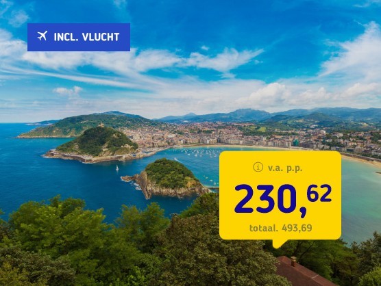 Verblijf in San Sebastian + vlucht