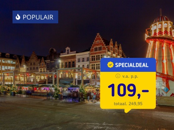 Kerstmarkt Gent + 4*-hotel & ontbijt