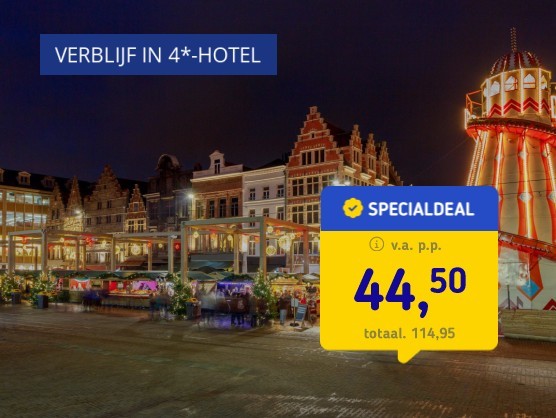 Kerstmarkt Gent + 4*-hotel & ontbijt