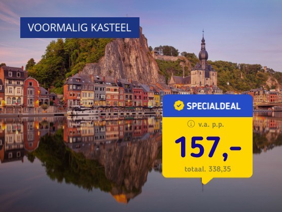 Kasteelhotel in Dinant + diner