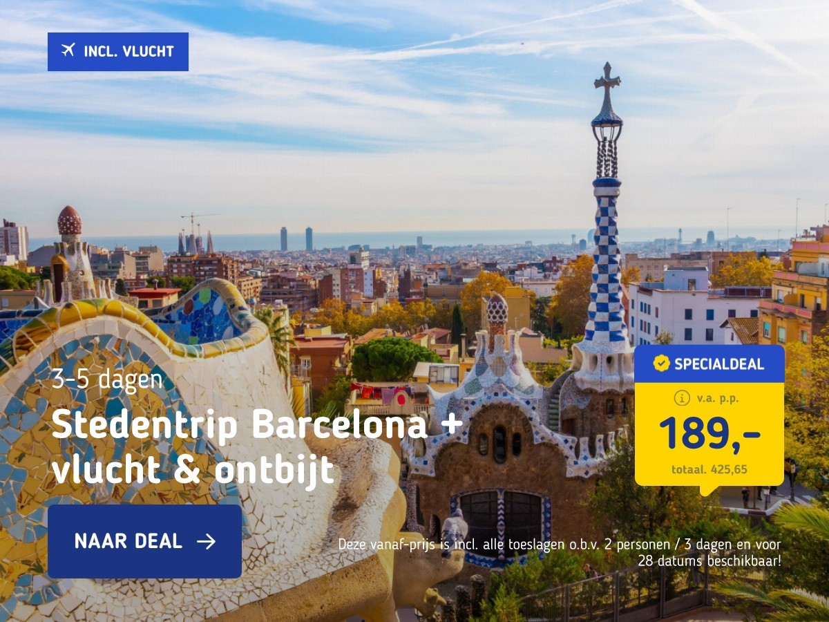 Stedentrip Barcelona + vlucht & ontbijt