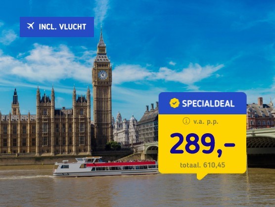 4*-Stedentrip Londen + vlucht & extra's