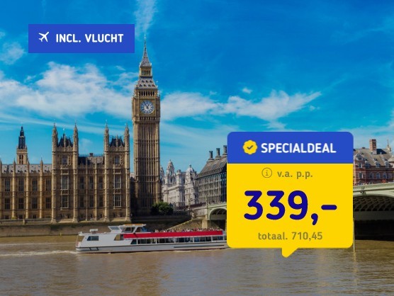 4*-Stedentrip Londen + vlucht & extra's