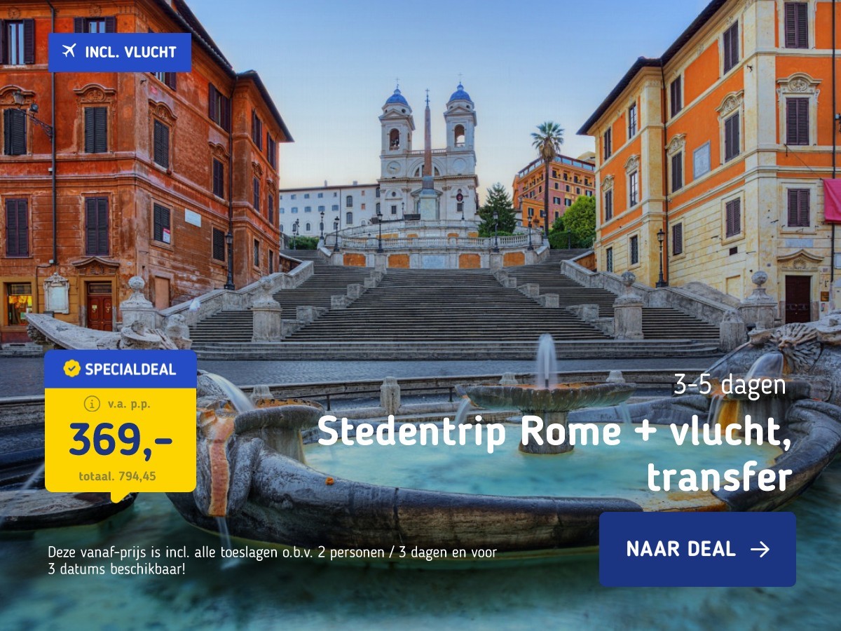 Stedentrip Rome + vlucht, transfer