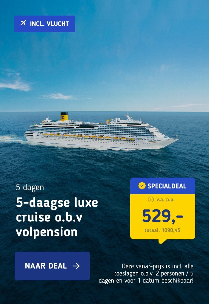 5-daagse luxe cruise o.b.v volpension