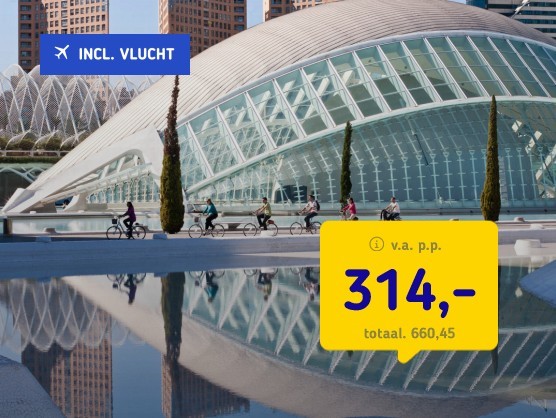 4*-stedentrip Valencia incl. fietsour