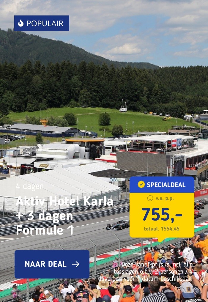 Aktiv Hotel Karla + 3 dagen Formule 1