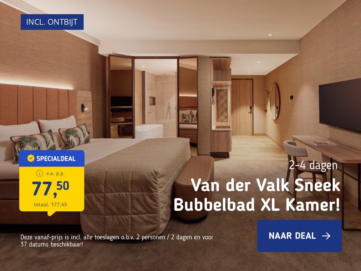 Van der Valk Sneek Bubbelbad XL Kamer!