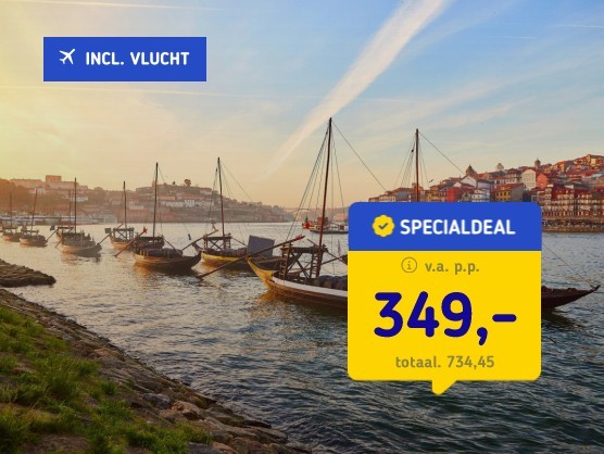 5*-stedentrip Porto + vlucht & ontbijt