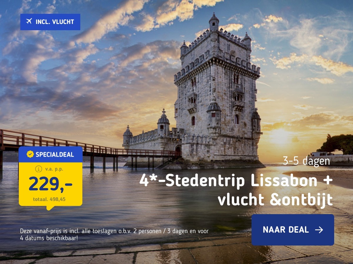 4*-Stedentrip Lissabon + vlucht &ontbijt