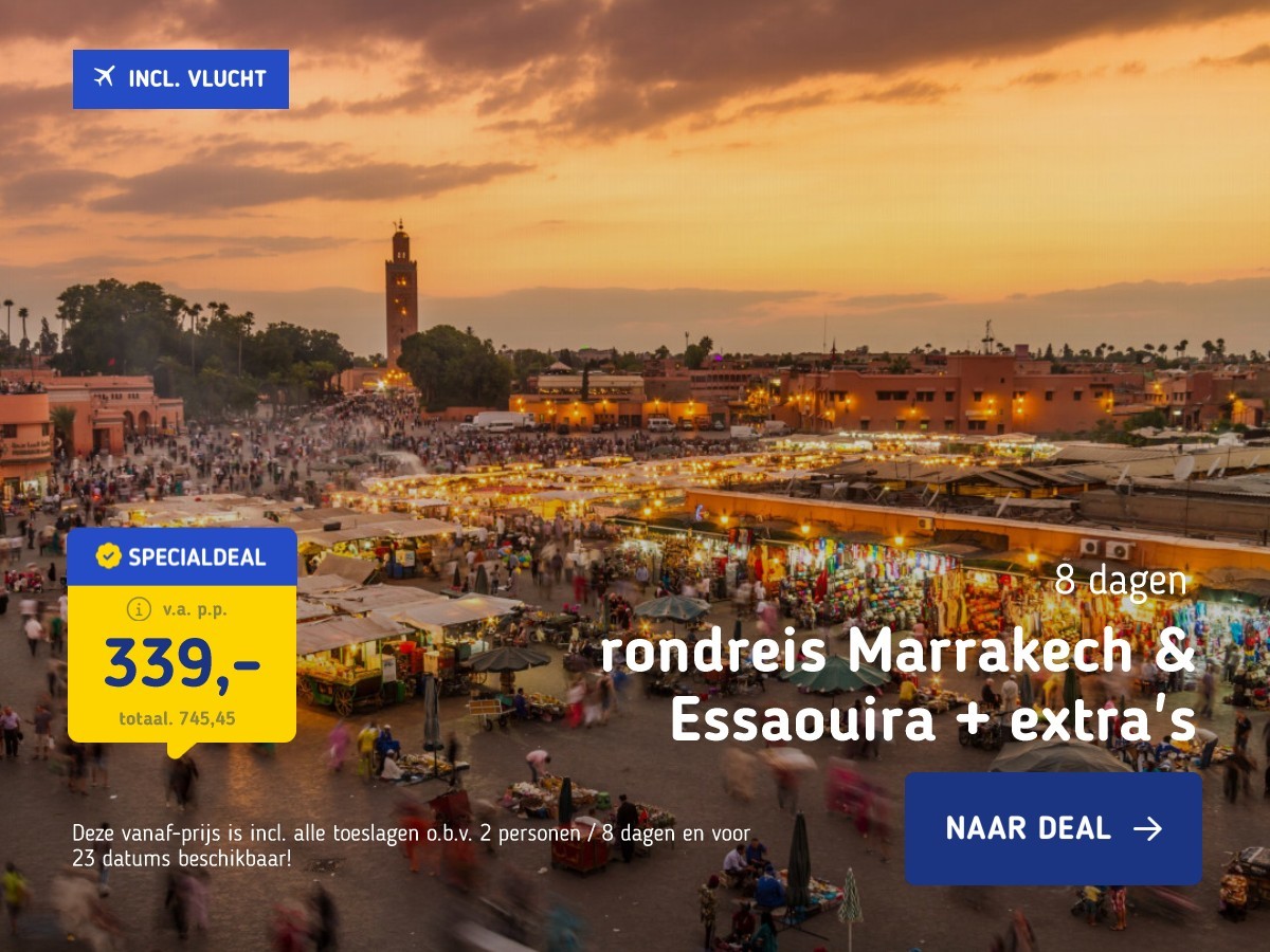 rondreis Marrakech & Essaouira + extra's