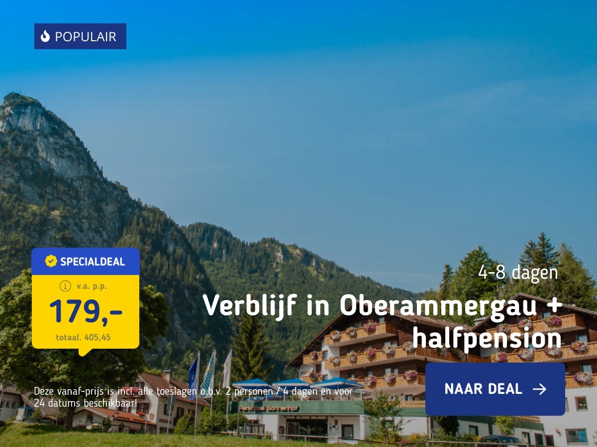 Verblijf in Oberammergau + halfpension