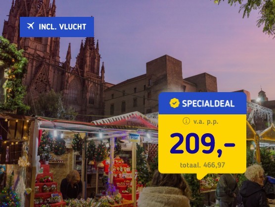 Vier Kerst in Barcelona incl. ontbijt!