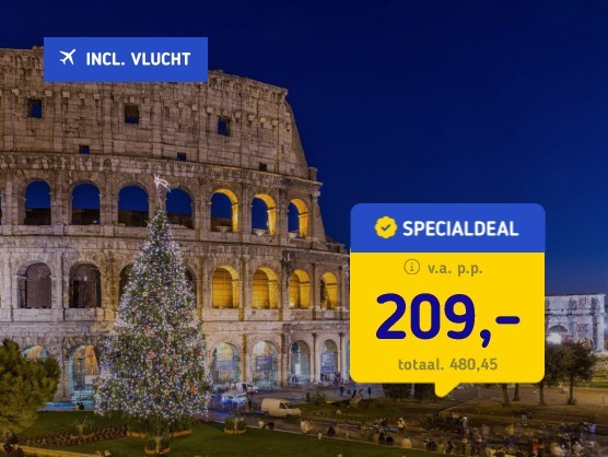 4*-Kerst in Rome + ontbijt + vlucht