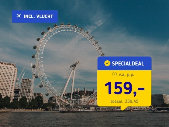 Stedentrip London + vlucht en ontbijt