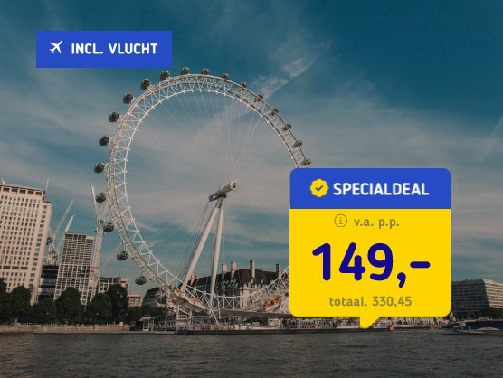 Stedentrip London + vlucht en ontbijt