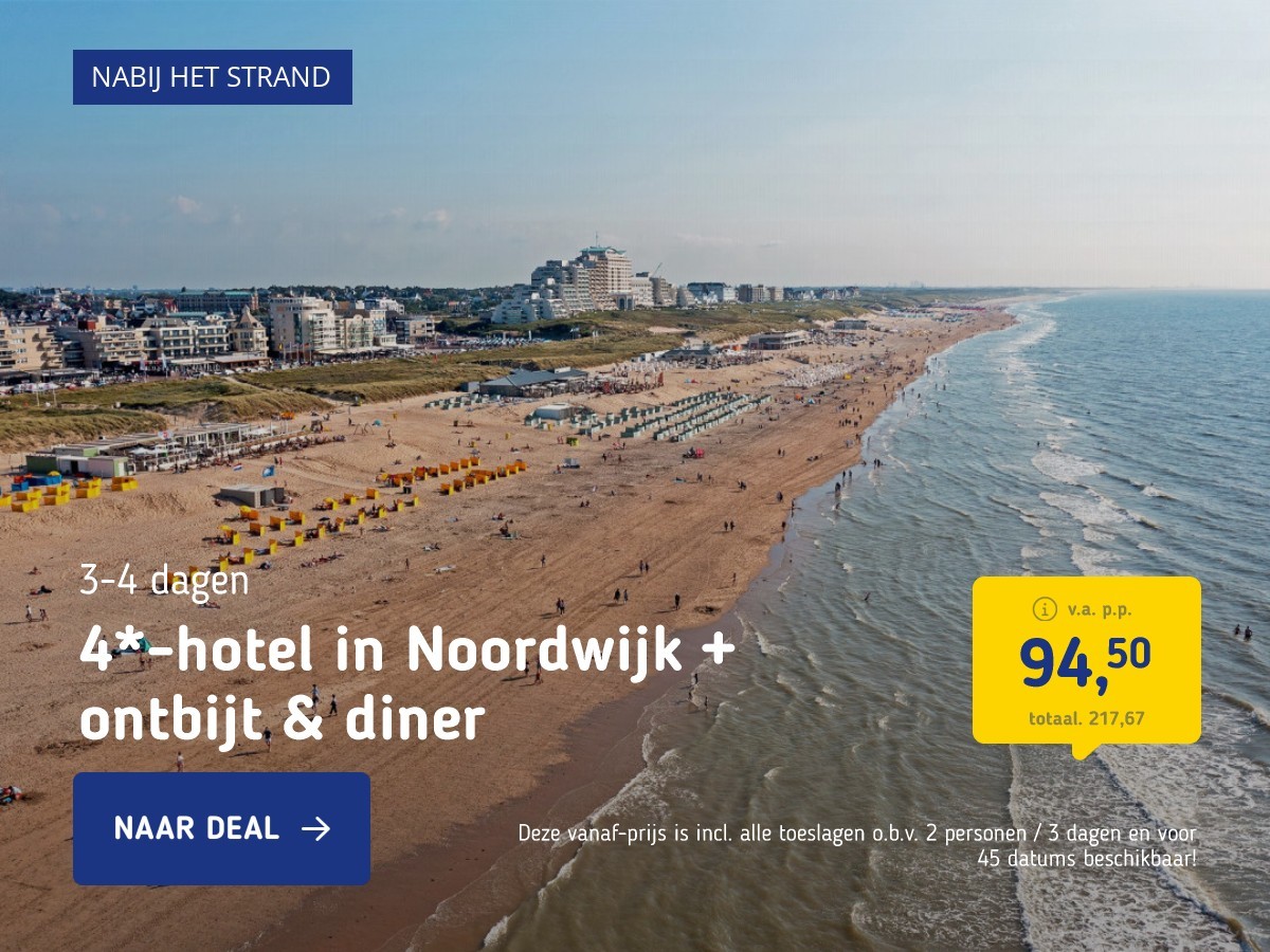 4*-hotel in Noordwijk + ontbijt & diner